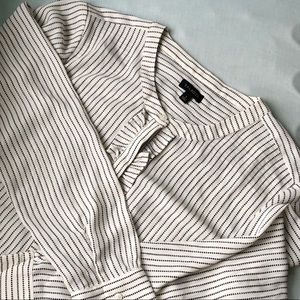 Lightweight Cream Talbots Blouse Ruffle